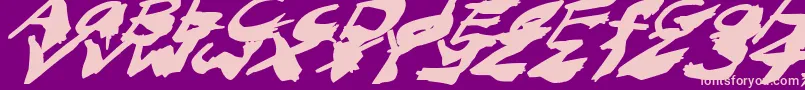 NightmareInkItalic Font – Pink Fonts on Purple Background