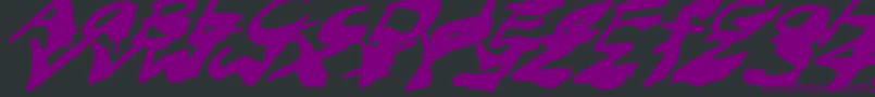 NightmareInkItalic Font – Purple Fonts on Black Background