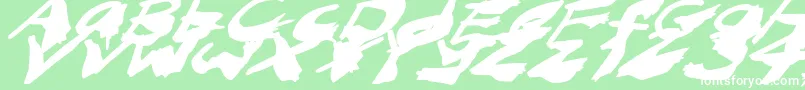 NightmareInkItalic Font – White Fonts on Green Background
