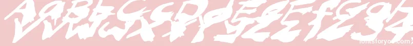 NightmareInkItalic Font – White Fonts on Pink Background
