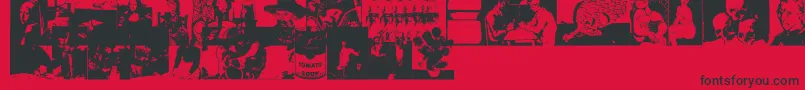 AWorkOfArt Font – Black Fonts on Red Background