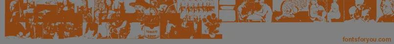 AWorkOfArt Font – Brown Fonts on Gray Background