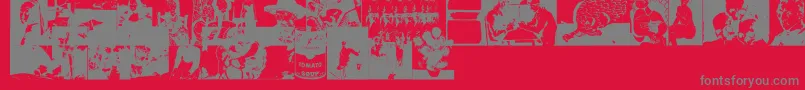 AWorkOfArt Font – Gray Fonts on Red Background