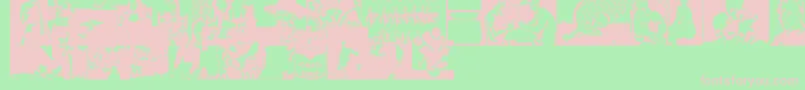 AWorkOfArt Font – Pink Fonts on Green Background