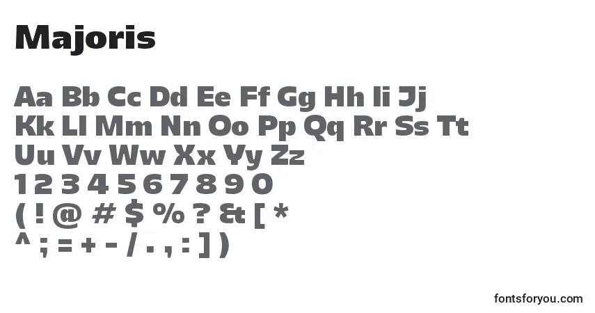 Шрифт Majoris – алфавит, цифры, специальные символы