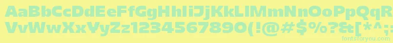 Majoris Font – Green Fonts on Yellow Background