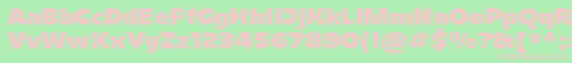 Majoris Font – Pink Fonts on Green Background