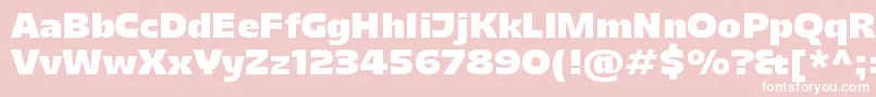 Fonte Majoris – fontes brancas em um fundo rosa