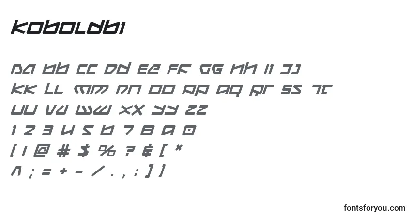 Шрифт Koboldbi – алфавит, цифры, специальные символы