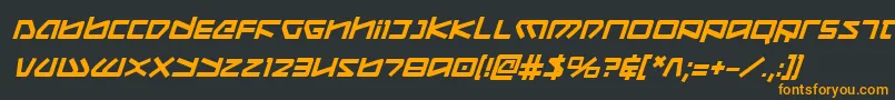 Koboldbi Font – Orange Fonts on Black Background