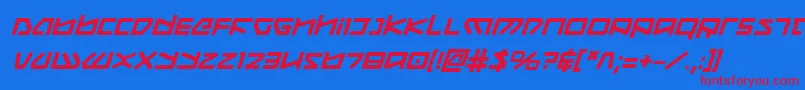 Koboldbi Font – Red Fonts on Blue Background