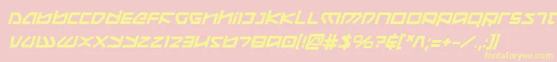 Koboldbi-Schriftart – Gelbe Schriften auf rosa Hintergrund