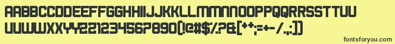 BromineCocktail Font – Black Fonts on Yellow Background