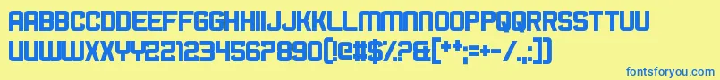 BromineCocktail Font – Blue Fonts on Yellow Background