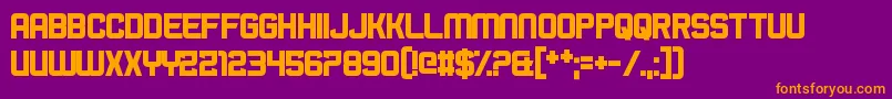 BromineCocktail Font – Orange Fonts on Purple Background