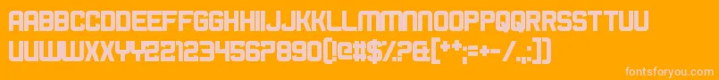 BromineCocktail Font – Pink Fonts on Orange Background