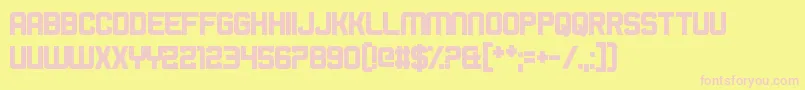 BromineCocktail Font – Pink Fonts on Yellow Background