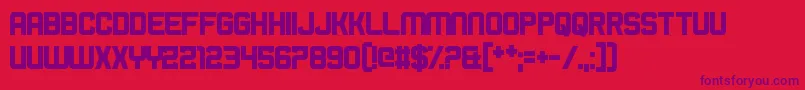 BromineCocktail Font – Purple Fonts on Red Background