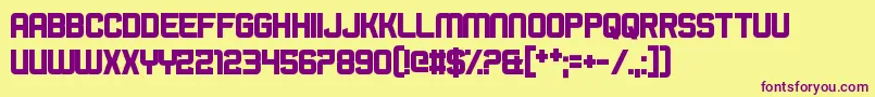 BromineCocktail Font – Purple Fonts on Yellow Background