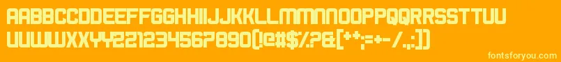 BromineCocktail Font – Yellow Fonts on Orange Background
