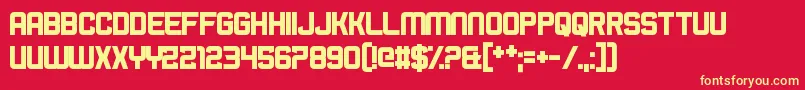 BromineCocktail Font – Yellow Fonts on Red Background