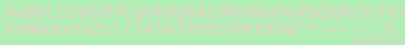 Transcr Font – Pink Fonts on Green Background