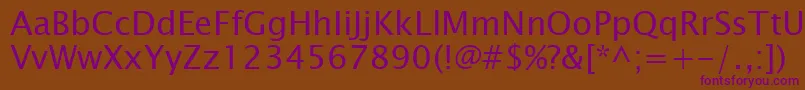 Transcr Font – Purple Fonts on Brown Background