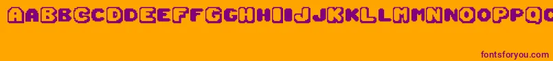 Babyjo Font – Purple Fonts on Orange Background