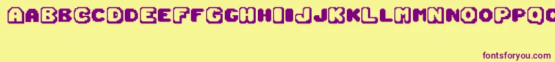 Babyjo Font – Purple Fonts on Yellow Background