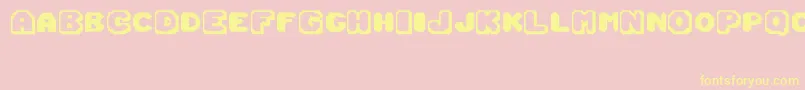 Babyjo Font – Yellow Fonts on Pink Background