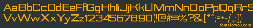 Шрифт NesobriteseblRegular – оранжевые шрифты на чёрном фоне