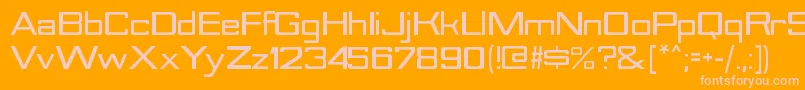 NesobriteseblRegular Font – Pink Fonts on Orange Background