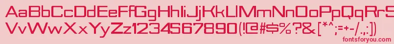 NesobriteseblRegular Font – Red Fonts on Pink Background