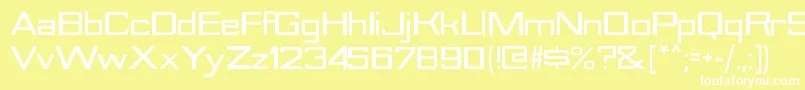 NesobriteseblRegular Font – White Fonts on Yellow Background