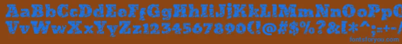 Icrack Font – Blue Fonts on Brown Background