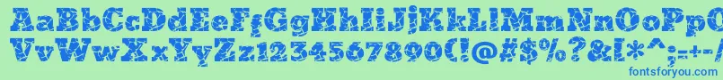Icrack Font – Blue Fonts on Green Background