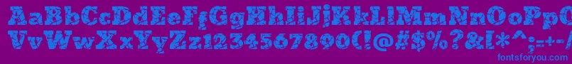 Icrack Font – Blue Fonts on Purple Background