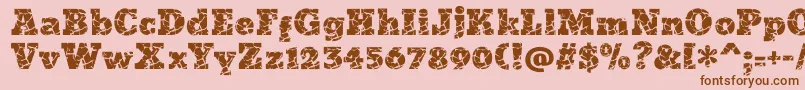 Icrack Font – Brown Fonts on Pink Background