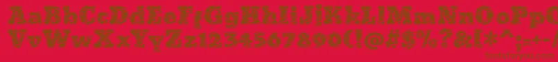 Police Icrack – polices brunes sur fond rouge