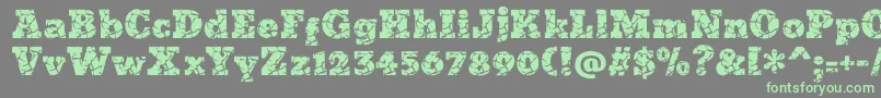 Icrack Font – Green Fonts on Gray Background