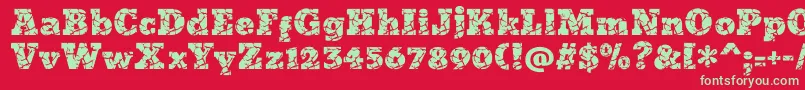 Icrack Font – Green Fonts on Red Background