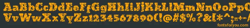 Icrack Font – Orange Fonts on Black Background