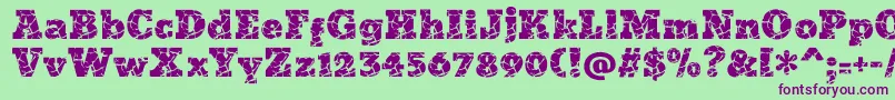 Icrack Font – Purple Fonts on Green Background