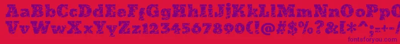 Icrack Font – Purple Fonts on Red Background
