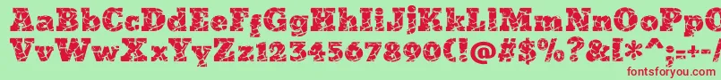 Icrack Font – Red Fonts on Green Background