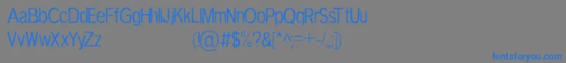 フォントTerbiumPersonalUseOnly – 灰色の背景に青い文字