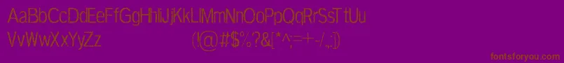 TerbiumPersonalUseOnly Font – Brown Fonts on Purple Background