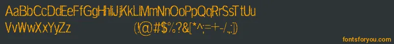 フォントTerbiumPersonalUseOnly – 黒い背景にオレンジの文字