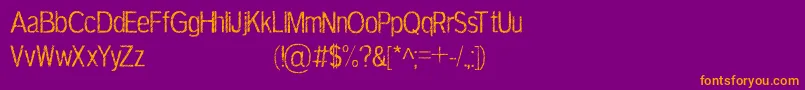 TerbiumPersonalUseOnly Font – Orange Fonts on Purple Background