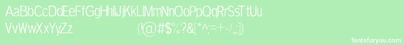 フォントTerbiumPersonalUseOnly – 緑の背景に白い文字